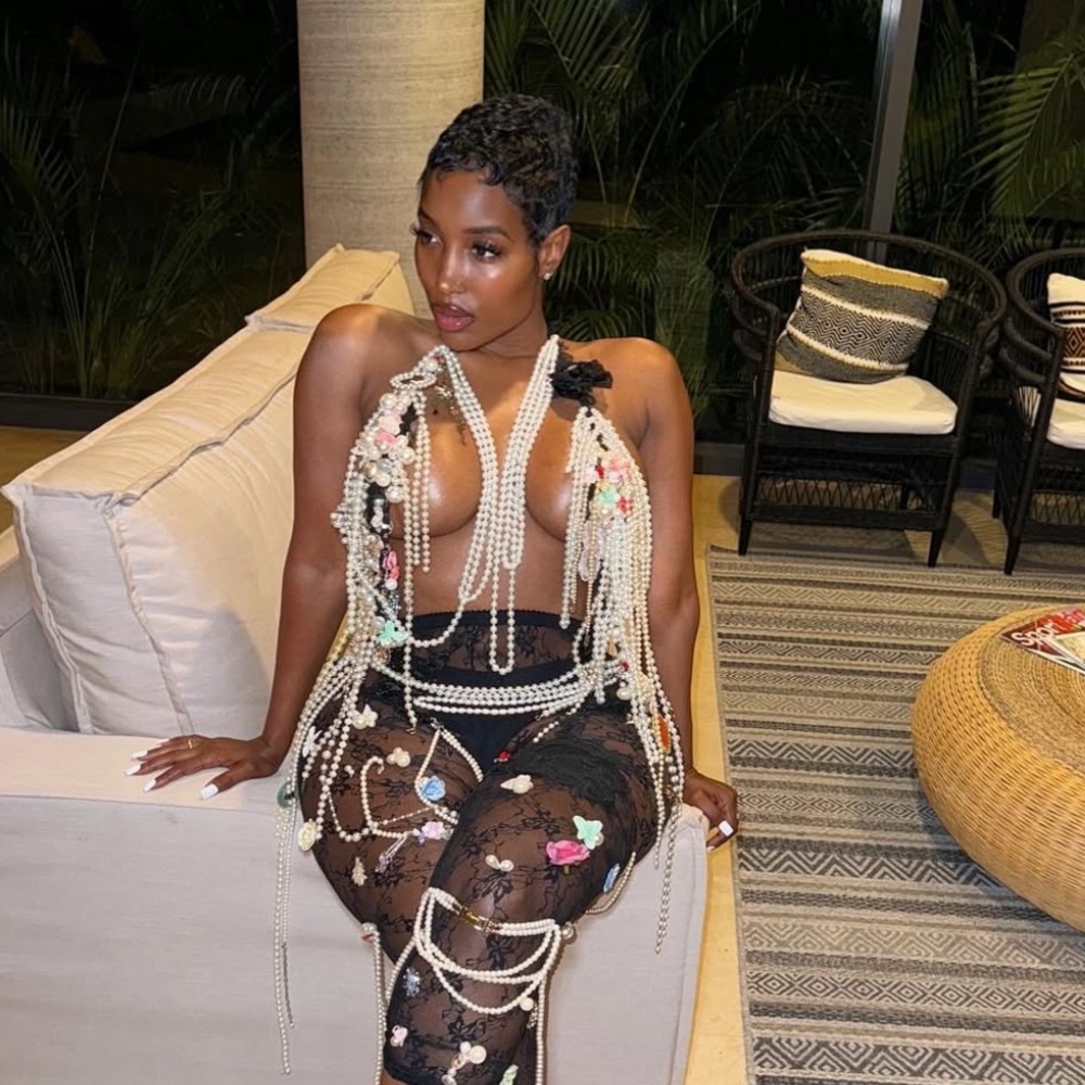 Custom Pearl Halter Top